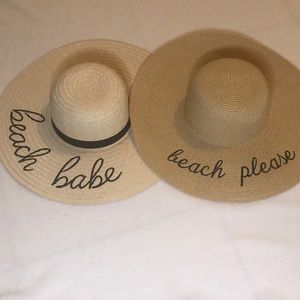 NEW! Woven Straw Beach Floppy Hats (Bundle)
